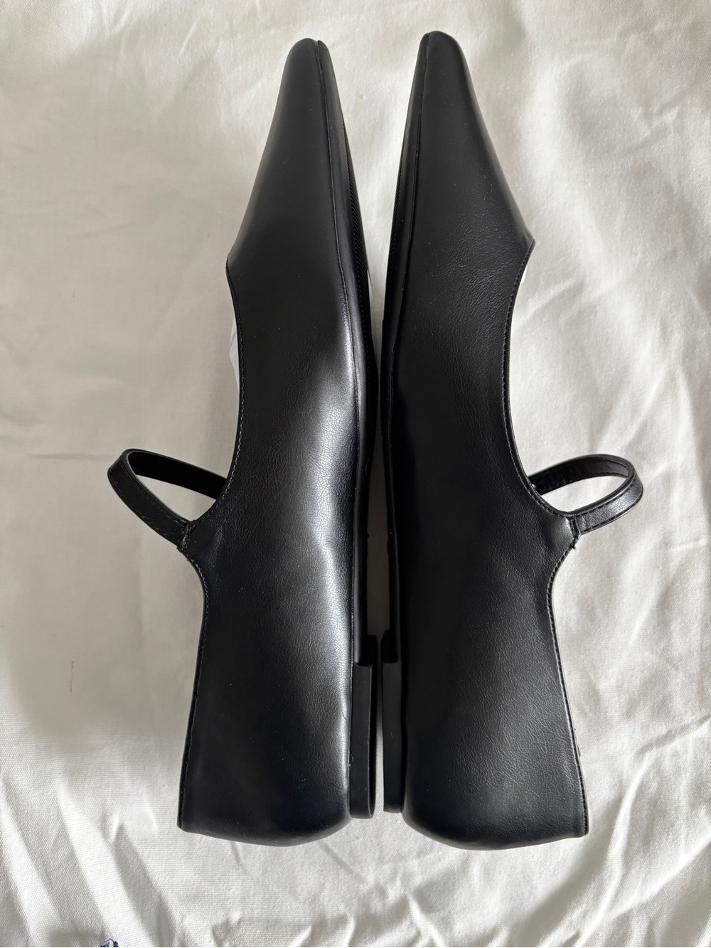 Pointed Toe Flat With Adjustable Strap Women 9 Black - Picture 7 of 8